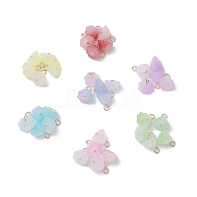 Acrylic Lotus Pendants PALLOY-JF02712-1