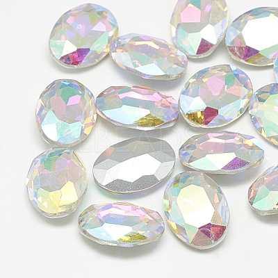 Pointed Back Glass Rhinestone Cabochons RGLA-T080-13x18mm-05-1