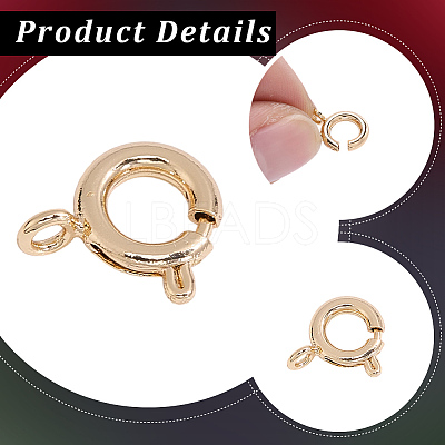 20Pcs Brass Spring Ring Clasps KK-BBC0027-68B-G-1