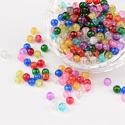Mixed Crackle Glass Beads X-CCG-Q001-4mm-M-1