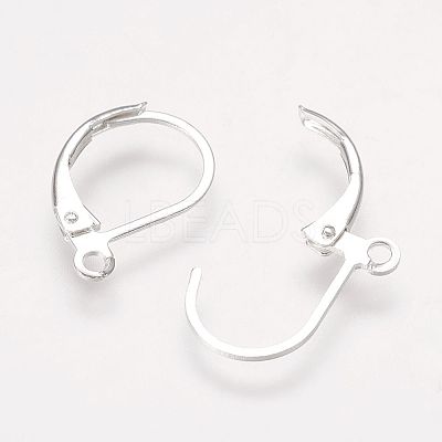 Brass Leverback Earring Findings KK-H670-S-NF-1