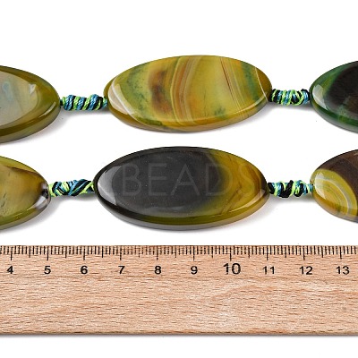 Natural Banded Agate Beads Strands G-F825-A01-01B-1