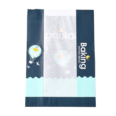 Rectangle with Hot Air Balloon Pattern Paper Baking Bags CARB-K0001-01E-1
