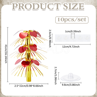 10Pcs Plastic Table Centerpiece Decoration FEPA-WH0008-003B-1