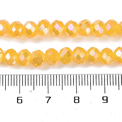 Baking Electroplate Glass Beads Strands DGLA-A039-J8mm-B13-1