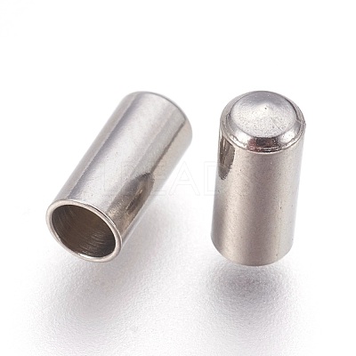 Tarnish Resistant 201 Stainless Steel Cord End Caps X-STAS-P207-05P-A-1