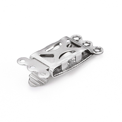 Tarnish Resistant 304 Stainless Steel Box Clasps STAS-P249-02P-1