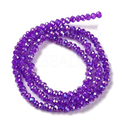 Baking Electroplate Glass Beads Strands LS-DGLA-A039-J4mm-B05-1