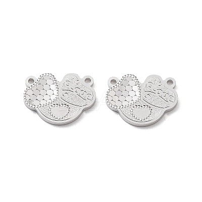 Rhodium Plated 925 Sterling Silver Charms STER-C003-10P-1