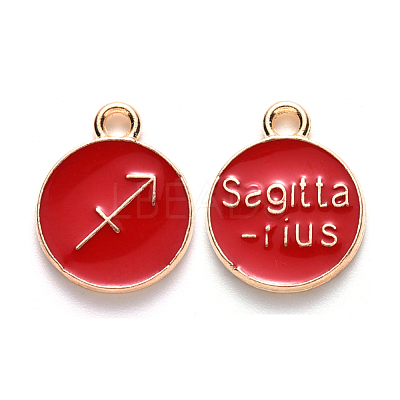 Alloy Enamel Pendants ENAM-S124-01B-07F-1
