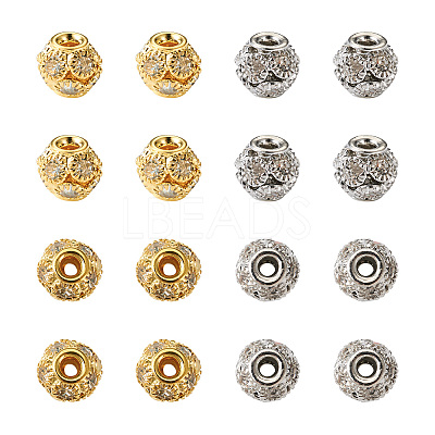 30 Pcs 2 Colors Brass Beads RB-CD0001-02-1