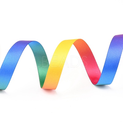 Rainbow Gradient Polyester Ribbon OCOR-G008-01A-1