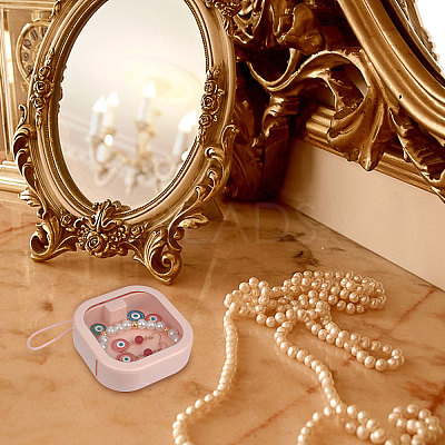4Pcs 2 Colors Square ABS+TPE Multifunction Pocket-Sized Push Button Storage Box CON-GF0001-11-1