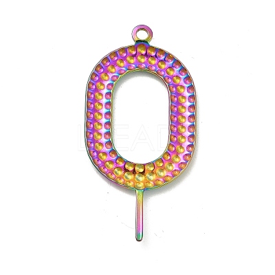 Ion Plating(IP) 304 Stainless Steel Pendants STAS-B032-19MC-1