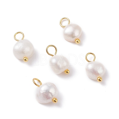Natural Cultured Freshwater Pearl Charms LS-X-PALLOY-JF01098-03-1