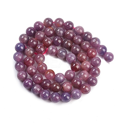 Natural Gemstone Ruby Round Beads Strands G-O017-7mm-06-01-1