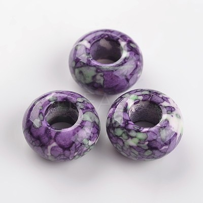 Dyed Rondelle Natural Ocean White Jade Beads G-D782-11-1