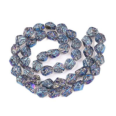 Electroplate Glass Beads Strands EGLA-N012-08U-1