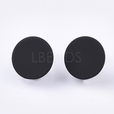 Spray Painted Iron Stud Earring Findings IFIN-S703-16A-1