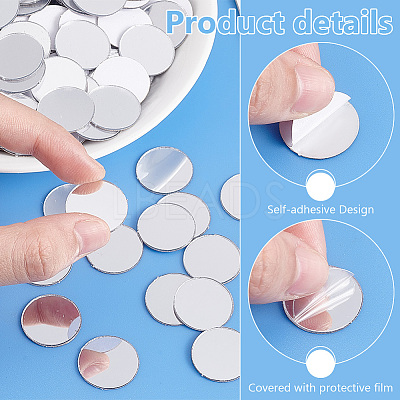300Pcs Acrylic Self Adhesive Mirror Mosaic Tiles AJEW-PH0011-55-1