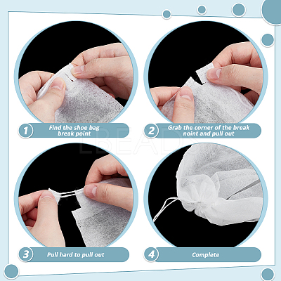 400Pcs Non-woven Fabric Shoes Storage Bags AJEW-WA0001-95-1