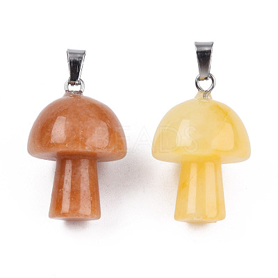 Natural Topaz Jade Pendants G-N0325-10M-1