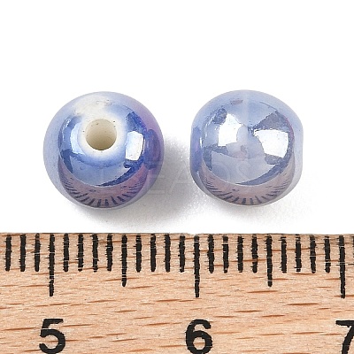 Glazed Porcelain Round Beads X-PORC-S490-8mm-09-1