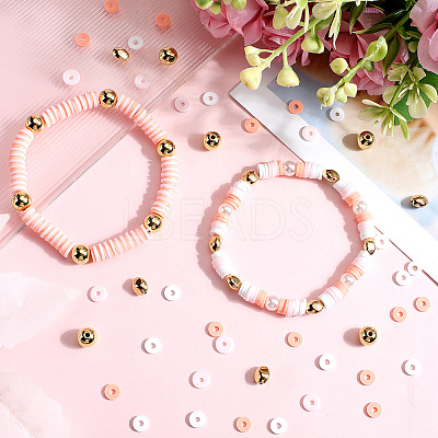 Handmade Polymer Clay Beads with CCB Plastic Beads Jewelry Making Findings Kit DIY-SC0025-50-1