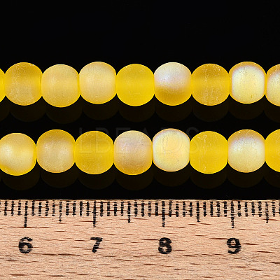 Frosted Transparent Glass Beads Strands LS-GLAA-T032-T6mm-MBB11-1