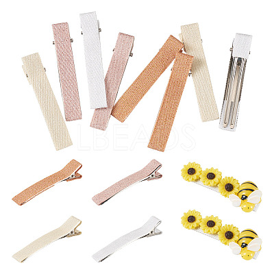 8Pcs 4 Colors Polyester Alligator Hair Clips PHAR-TADJ0001-02-1