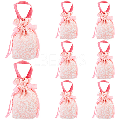 Flower Printed Cloth Drawstring Storage Bags ABAG-WH20010-20B-02-1