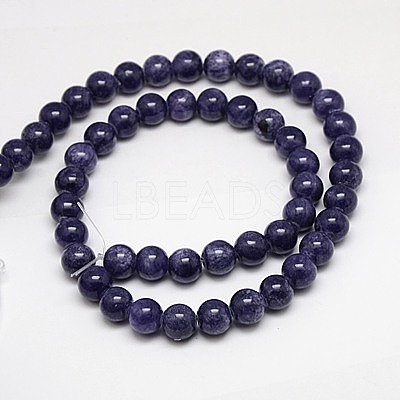 Natural Yellow Jade Beads Strands G-G598-8mm-YXS-15-1