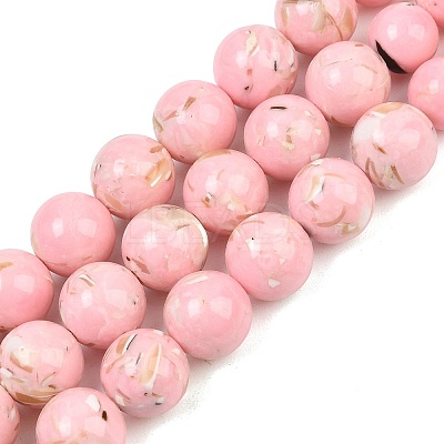 Synthetic Turquoise and Sea Shell Assembled Graduated Beads Strands GG-CBA2AE1-A07-B-1