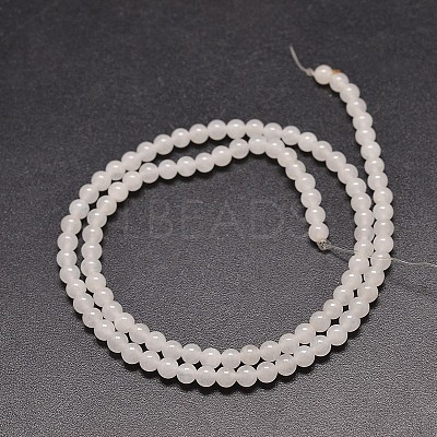 Natural White Jade Round Bead Strands G-P072-08-8mm-1