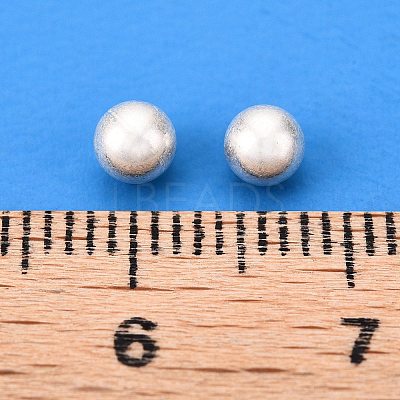 925 Sterling Silver Beads STER-T002-232S-4mm-1