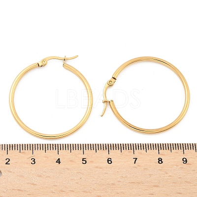 Ion Plating(IP) 304 Stainless Steel Hoop Earrings EJEW-N0016-11G-E-1