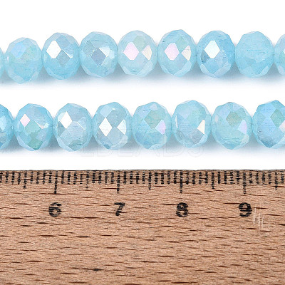 Electroplate Crackle Imitation Jade Glass Beads Strands LS-EGLA-Q131-02C-02-1