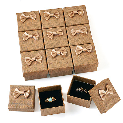 Square Cardboard Paper Ring Gift Storage Boxes CON-TAC0001-17E-1