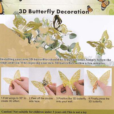 3D Plastic Luminous Wall Stickers DIY-F077-06D-1