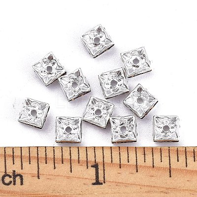 Brass Rhinestone Spacer Beads RSB072-06S-1