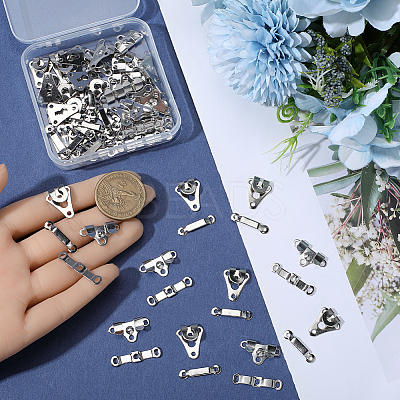 60Pcs 2 Styles Brass Adjustable Jean Button Pins KK-GF0001-21P-1