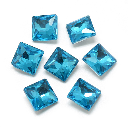 Pointed Back Glass Rhinestone Cabochons RGLA-T027-8x8mm-13-1