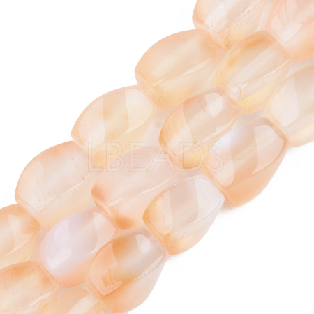 Natural Yellow Agate Beads Strands G-S359-128-1