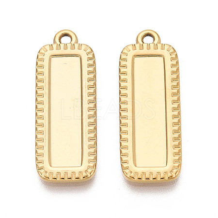304 Stainless Steel Pendant Cabochon Settings STAS-N108-65G-1