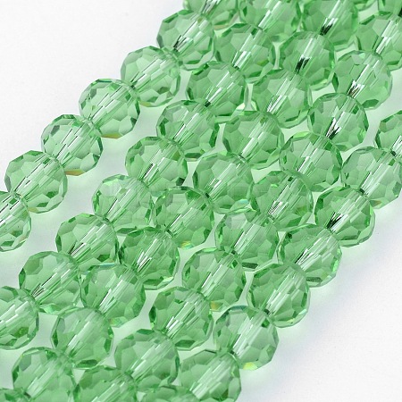 Transparent Glass Bead Strands GLAA-G013-8mm-55-1