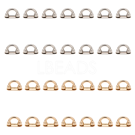 CHGCRAFT 28Pcs 2 Colors Alloy D-Ring Suspension Clasps with Screw & Gasket FIND-CA0007-31-1