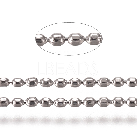 Tarnish Resistant 304 Stainless Steel Ball Chains CHS-E021-01D-P-1