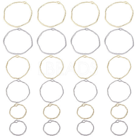 SUNNYCLUE 36Pcs 6 Styles Alloy Open Back Bezel Pendants FIND-SC0004-15-1