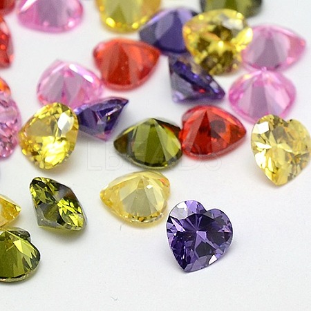 Cubic Zirconia Pointed Back Cabochons ZIRC-M005-10mm-1