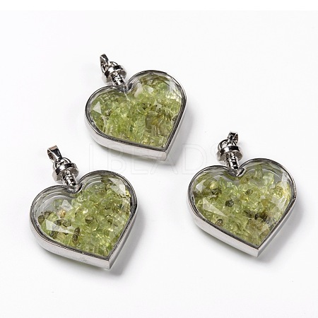 Glass Bottle Pendants G-Z010-02F-1